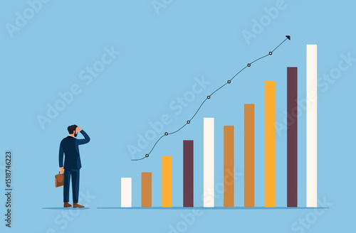 Business Growth Chart Analyzing Trends and Forecasting Future Success