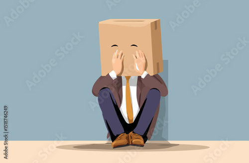Overwhelmed Businessperson Coping with Failure and Workplace Mistakes