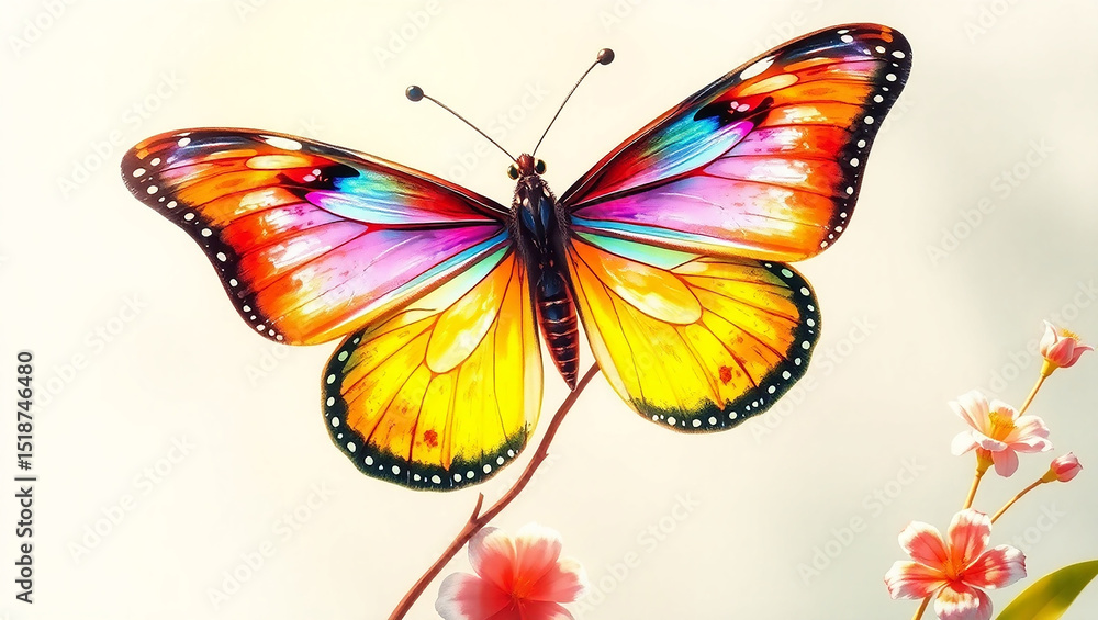 butterfly on yellow flower butterfly on yellow flower