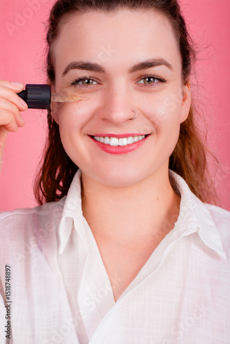 Beautiful woman with her skin care routine, spa day, skin treatment, natural beauty days, botox
