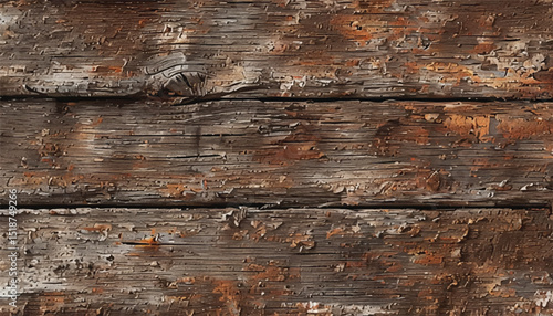 Weathered wood texture. Wooden background. Brown old wooden board for background. 