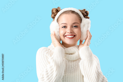 Happy beautiful young woman...