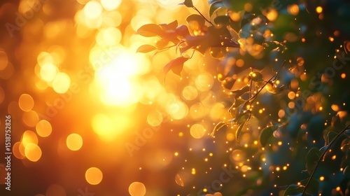 Wallpaper Mural Golden hour illumination, a serene and dreamy bokeh landscape with gentle sunlight Torontodigital.ca