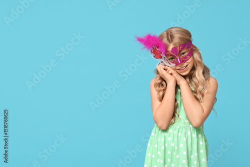 Funny little girl wearing c...