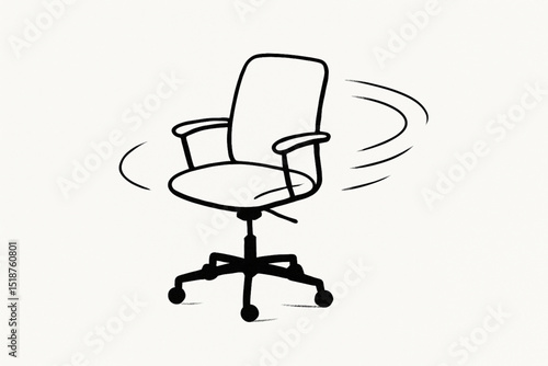 Spinning office chair in motion