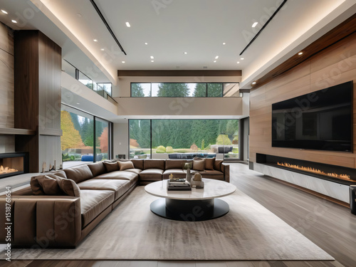 Luxury Bellevue Living Room Interior with Rich Elegant Details
