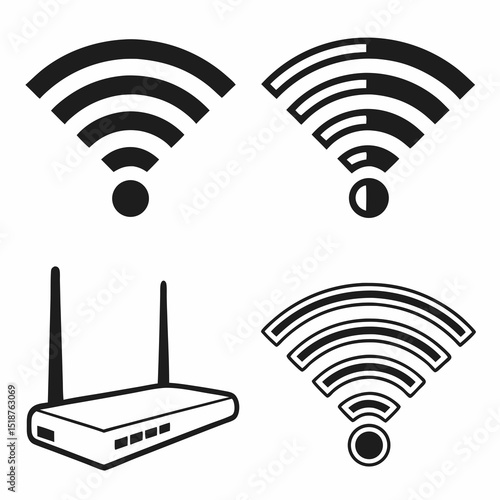 Wireless signal strength indicators, full and partial