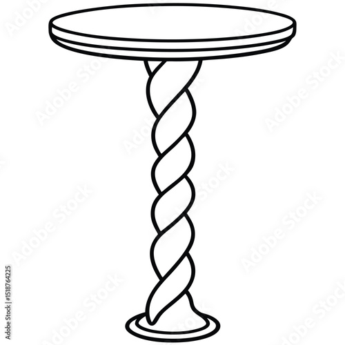 Illustration of a bedside table isolated on transparent background