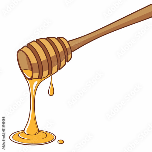 Honey dripping from a wooden honey dipper (2)