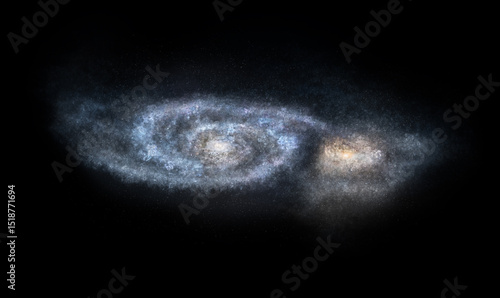 Whirlpool Galaxy 3d particle visualization