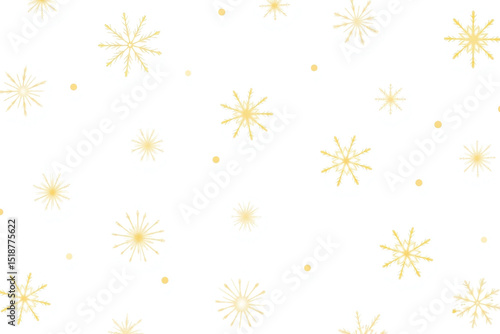 white background with gold snowflakes on it