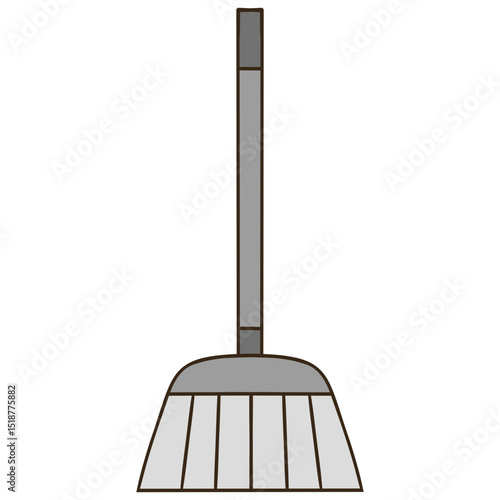 broom cleaning tool vector illustration