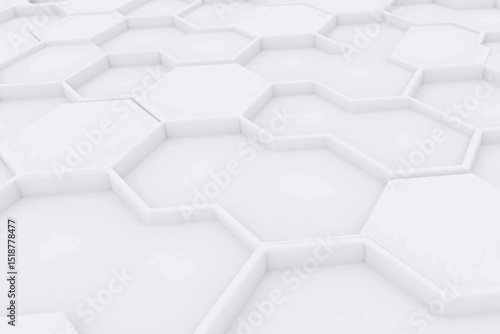 white wall with a pattern of hexagons