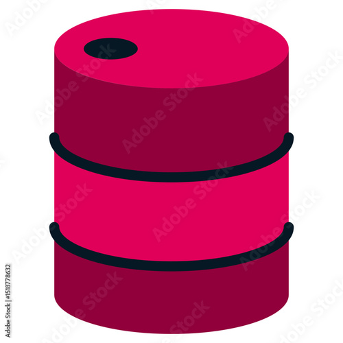Oil Tank Flat Icon, Flat Design Style Icon Symbol