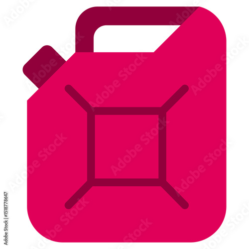 Jerrycan Flat Icon, Flat Design Style Icon Symbol