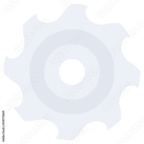 Saw Blade Flat Icon, Flat Design Style Icon Symbol