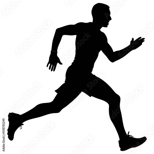 Running Man Silhouette on a Trail During Sunset Enhancing the Beauty of Outdoor Activities