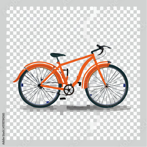 シンプルな自転車のベクター素材