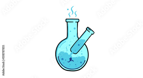 Bong smoke fun light blue