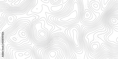 Vector Topographic Map Background – Elegant Geometric Contour Lines in Black and White.Dark Geographic Contour Line Background – Editable Vector Topography for Prints and Web.