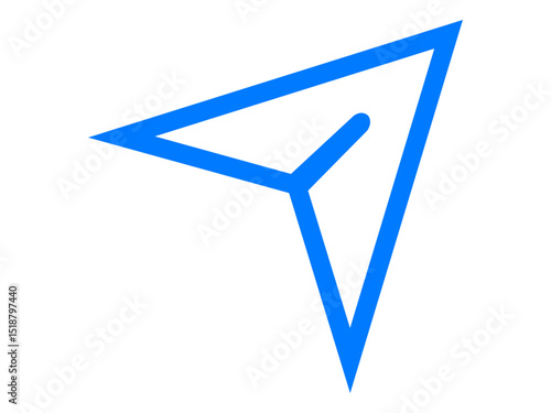telegram arrow icon vector illustration