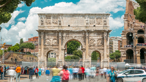 Photography Arch of Constantine timelapse, Rome, Italy.