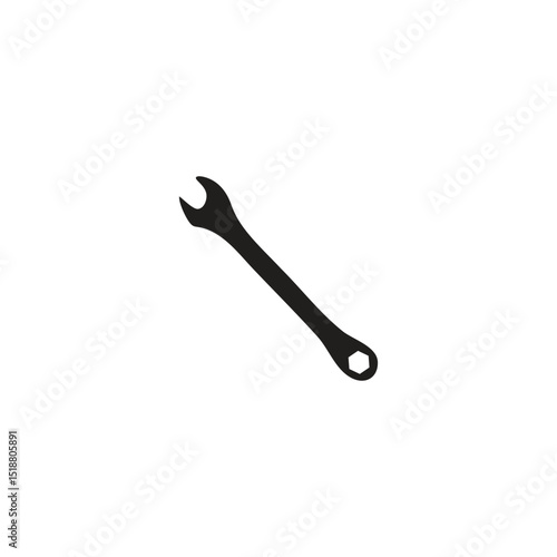Combination wrench vector illustration of a tool used to open bolts