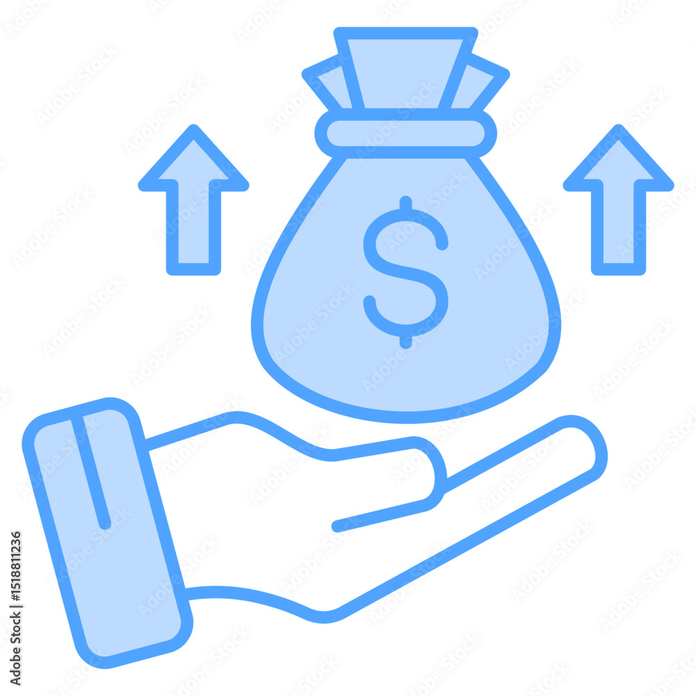 Revenue Blue Icon Element For Design Revenue Blue Icon Element For Design