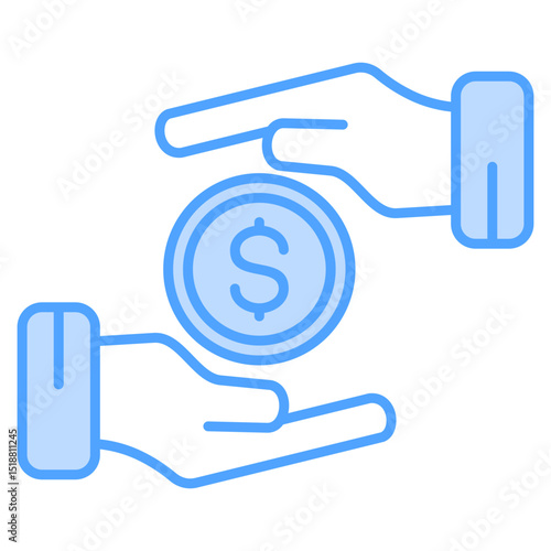 Receivable Blue Icon Element For Design
