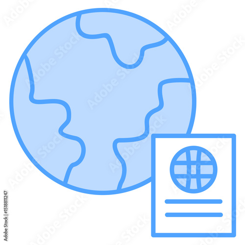 Visa Blue Icon Element For Design