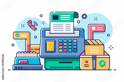 cash register transaction receipt