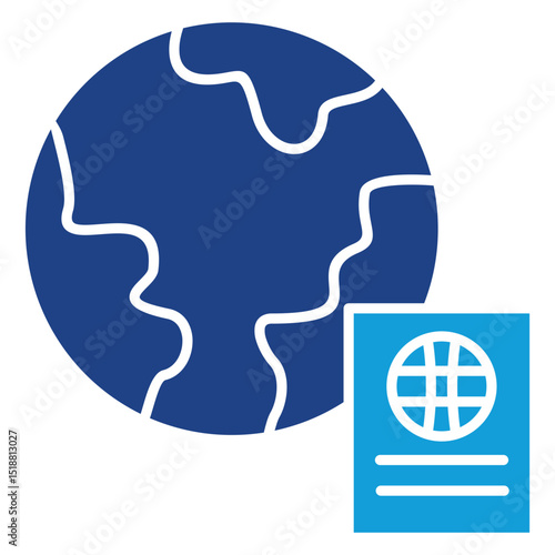 Visa Dual Tone Icon Element For Design