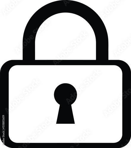 Illustration of a black padlock with keyhole