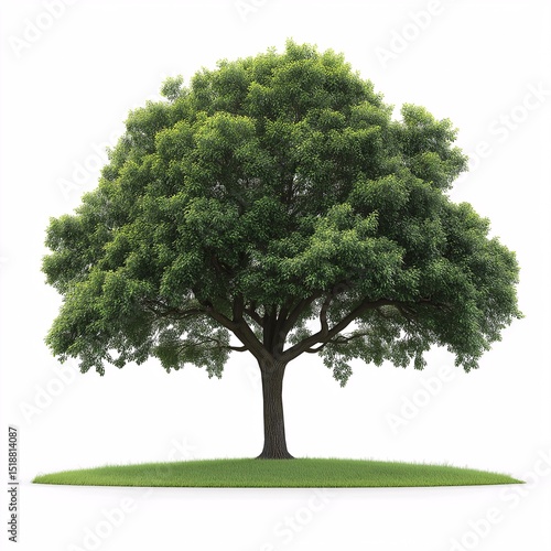 Lush Green Tree in Vibrant Forest Ecosystem - Symbolism of Life and Nature's Resilient Growth