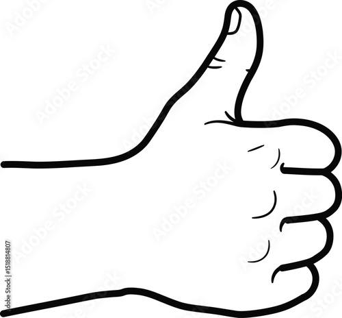 Illustration of a hand giving a thumbs up gesture