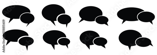 Speech bubble collection. Set of speech bubble. Speech bubble comic symbol. chat text doodles. speech bubble comic signs.