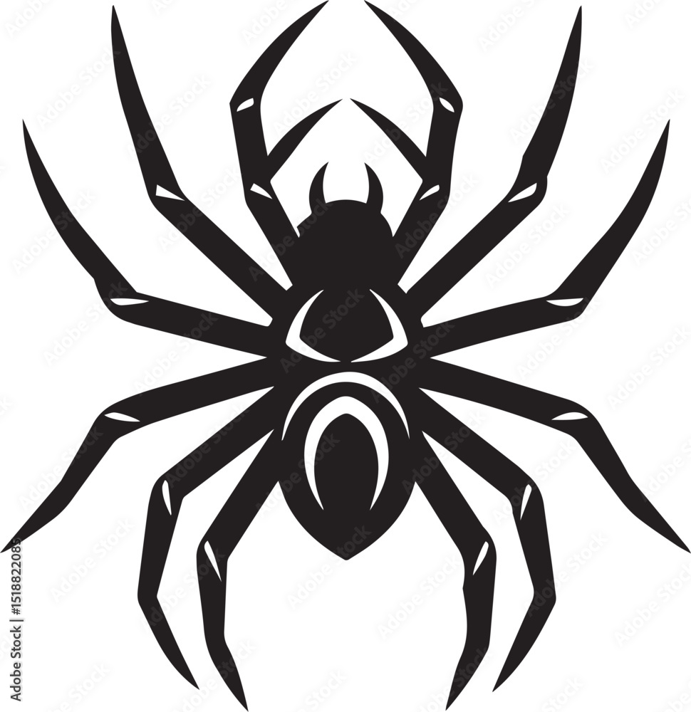 black halloween spider vector, spider vector logo, spider on a white background black halloween spider vector, spider vector logo, spider on a white background