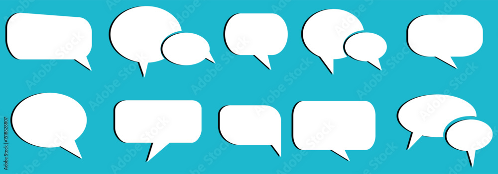 set of speech bubbles. Different Speech bubbles for talk, dialogue, decoration. set of speech bubbles. Different Speech bubbles for talk, dialogue, decoration.