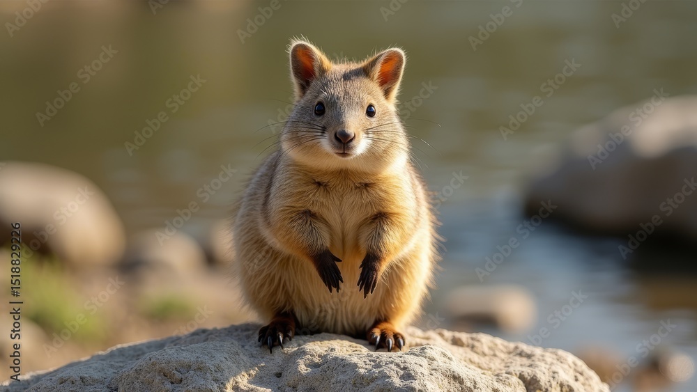 Fototapeta premium Static image of animals on rocks