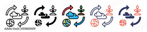 Carbon Neutrality multiple icon