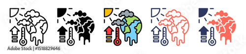 Global Warming multiple icon
