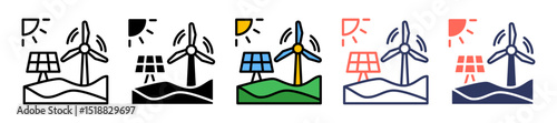 Renewable Energy multiple icon