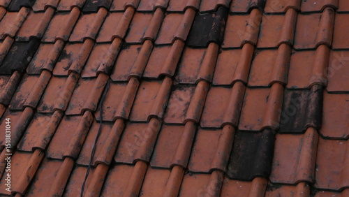 Clay Roof or teracota clay roof Tile Background Texture