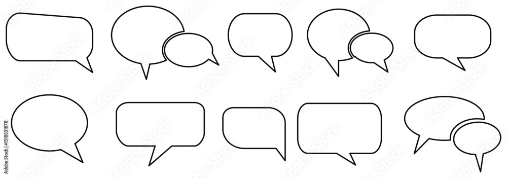 Obraz premium set of speech bubbles. Different Speech bubbles for talk, dialogue, decoration.