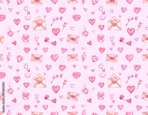  Valentines Day Romantic Pink Generated image