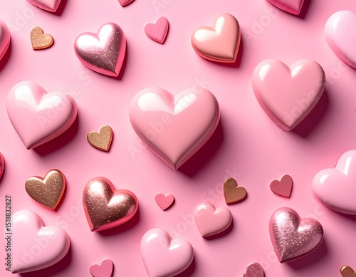 Valentines Day Romantic Pink Generated image