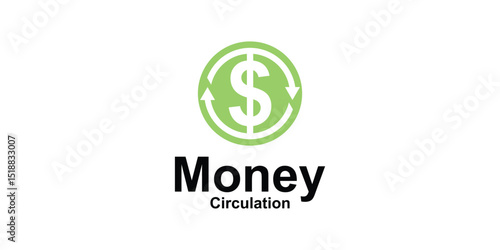 logo design money and circulation,income,finance,marketing,pay,design creative and elegant.