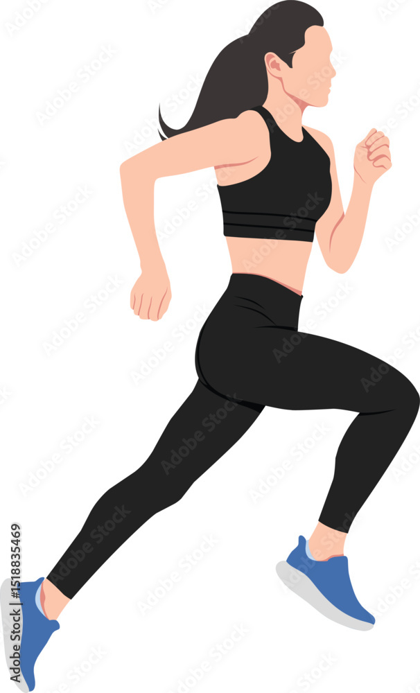 Young woman running in sportswear Young woman running in sportswear