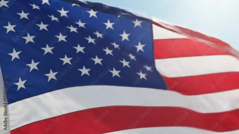 A vibrant American flag waving in the wind, representing the spirit of the United States. A vibrant American flag waving in the wind, representing the spirit of the United States.