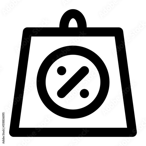 Debt icon with outline style.